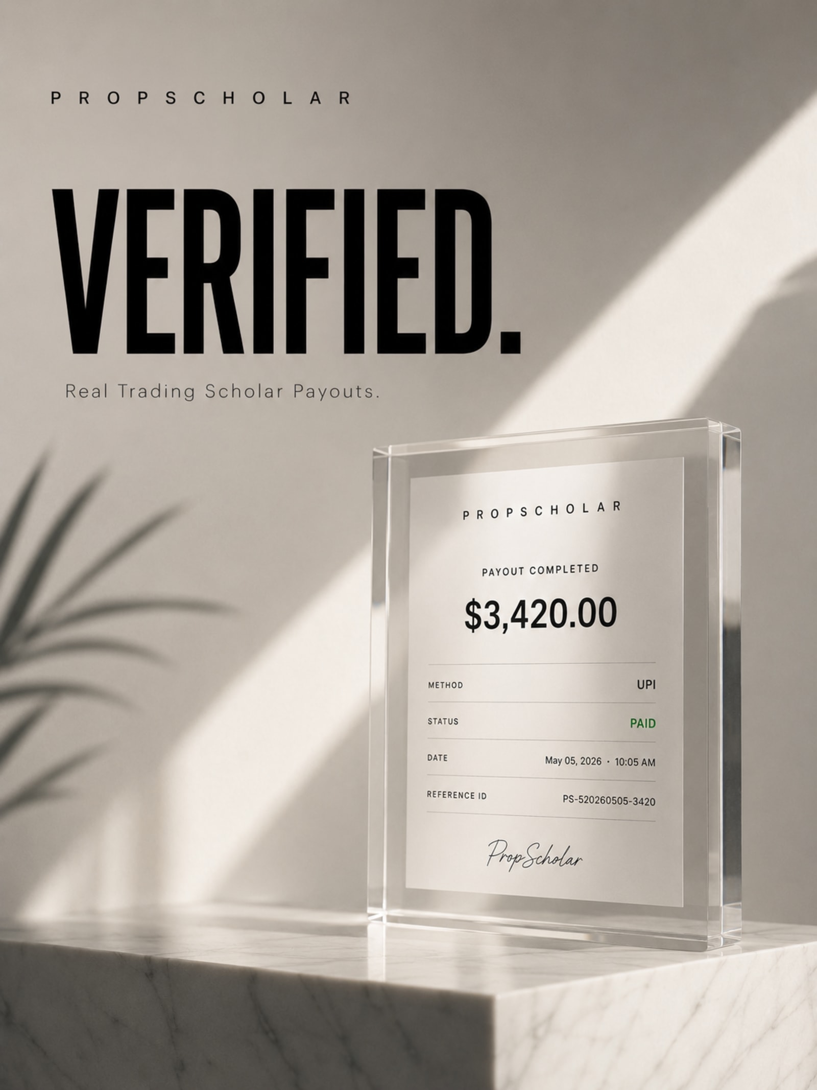 PropScholar Payout Proof: How Verified Certificates Work