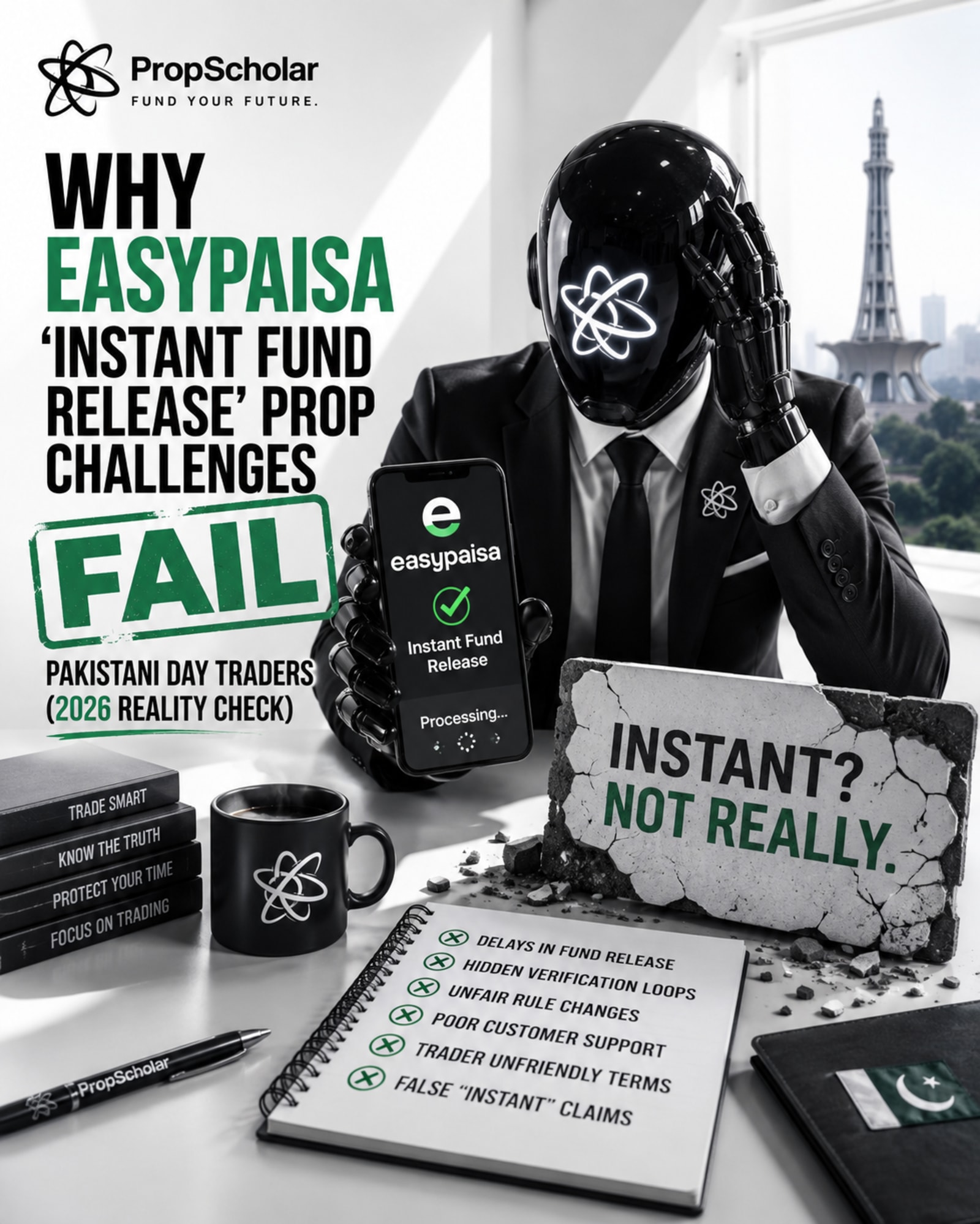 Why Easypaisa 'Instant Fund Release' Prop Challenges Fail Pakistani Day Traders (2026 Reality Check)
