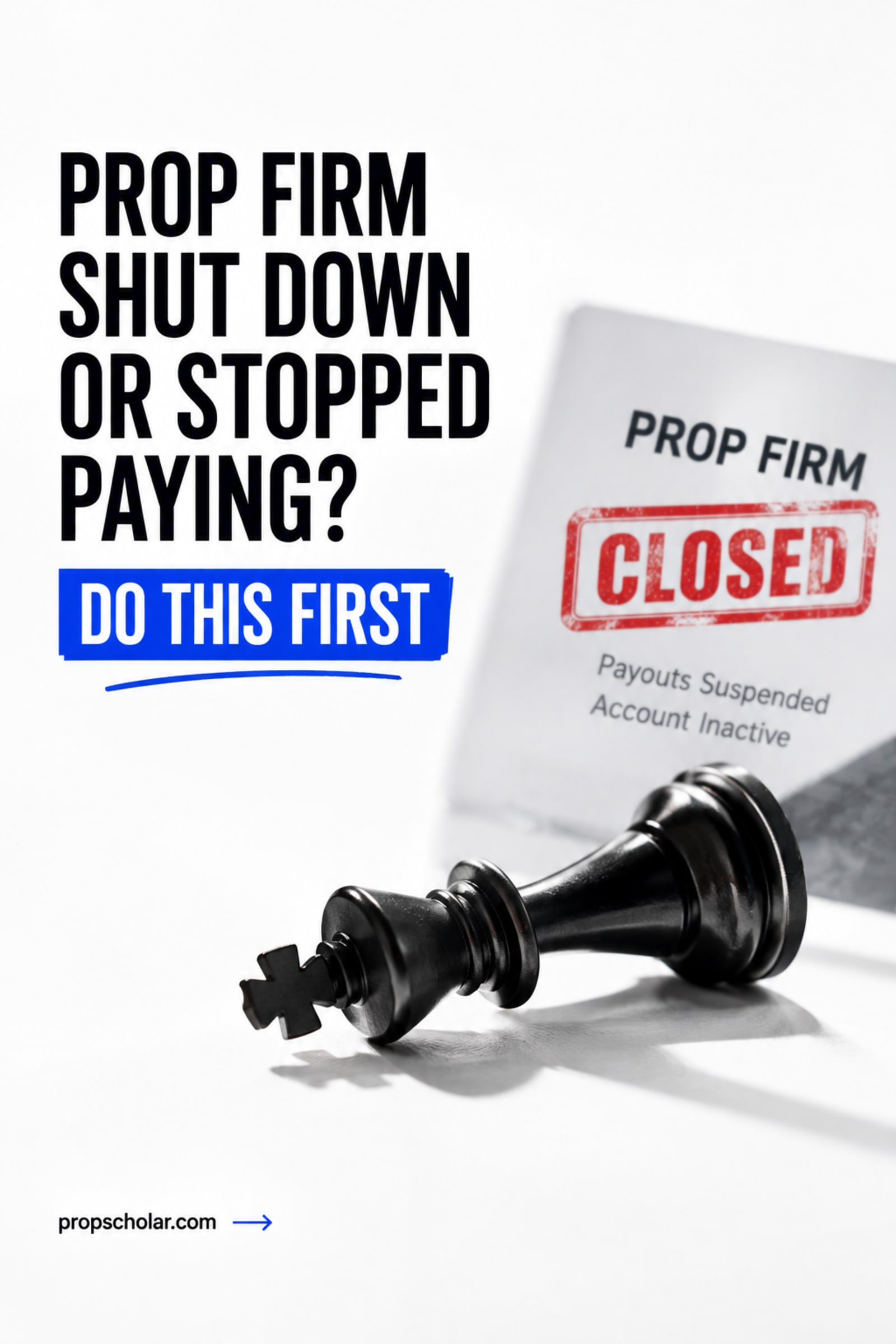 Prop Firm Shut Down or Stopped Paying? Do This First