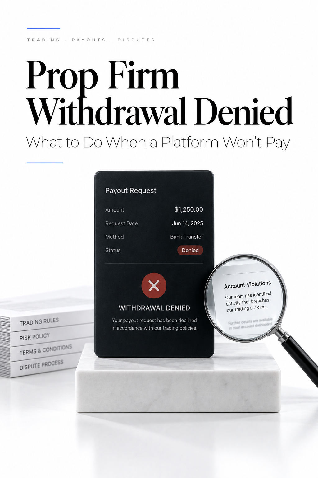 Prop Firm Withdrawal Denied: What to Do When a Platform Won't Pay
