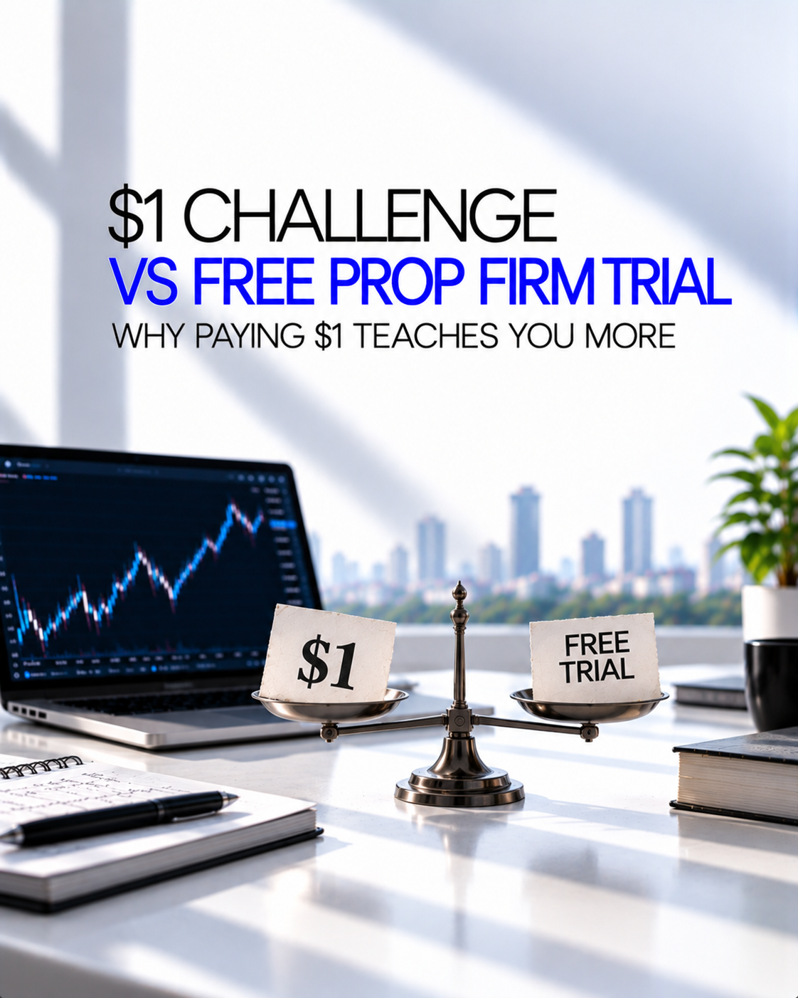 $1 Challenge vs Free Prop Firm Trial: Why Paying $1 Teaches You More